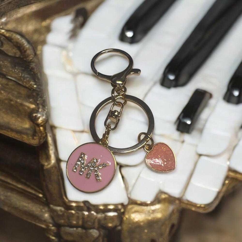 Pink and Gold Keychain